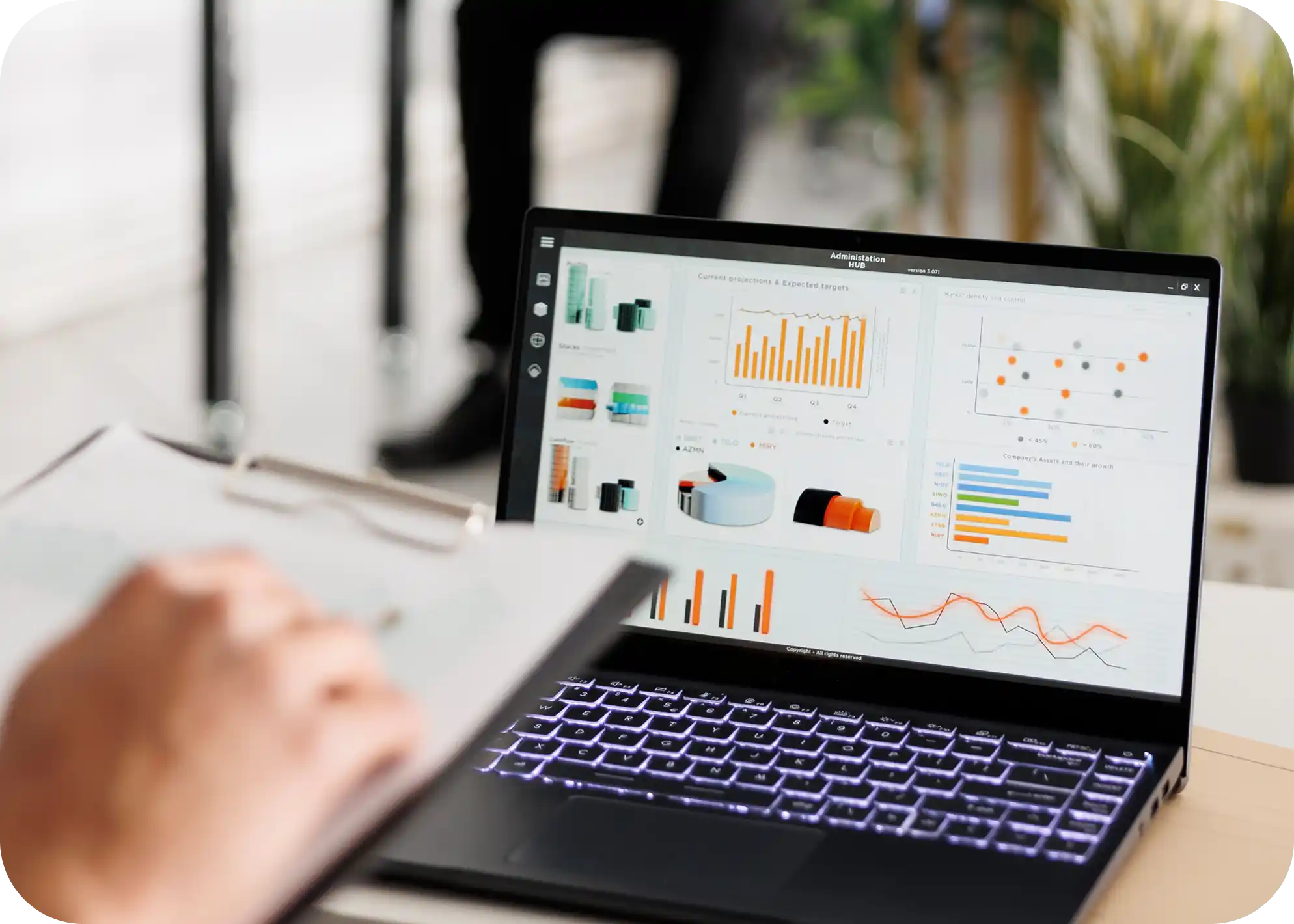 market-research-statistics-graphs-laptop-screen-start-up-company-business-office-employee-analyzing-financial-performance-chart-metrics-portable-computer-coworking-space 1